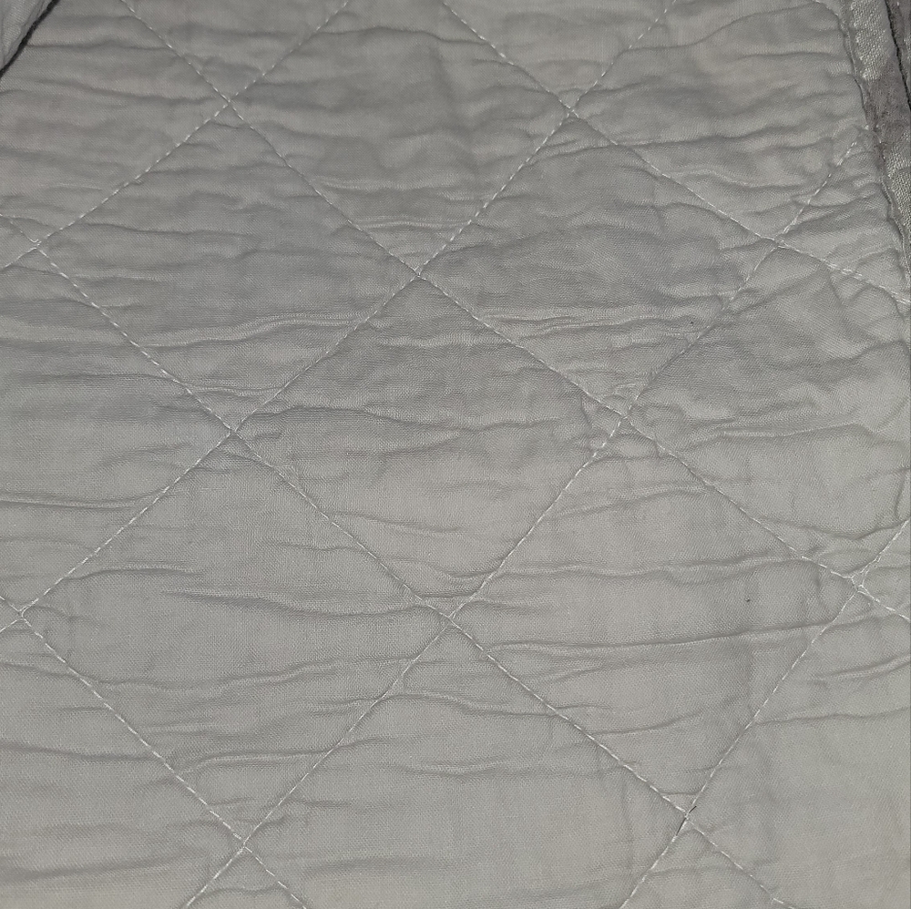 New King Cotton Quilt Rachel Zoe 106" x 92" Grey - Picture 6 of 12